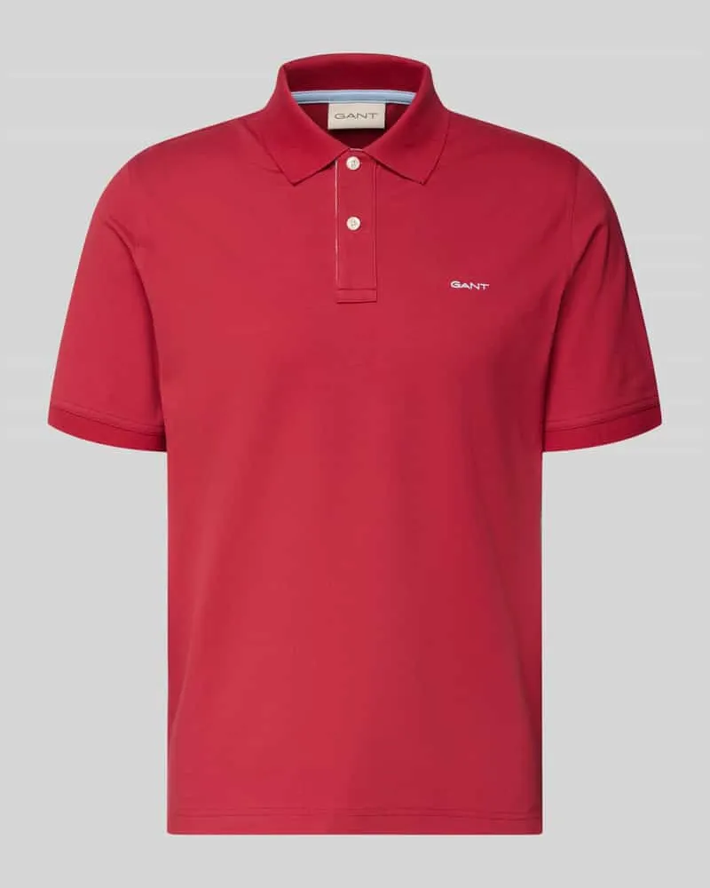 Gant Regular Fit Poloshirt mit Logo-Stitching Rot