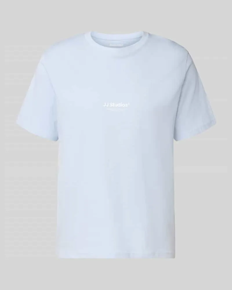 Jack & Jones T-Shirt mit Logo und Rundhalsausschnitt Hellblau