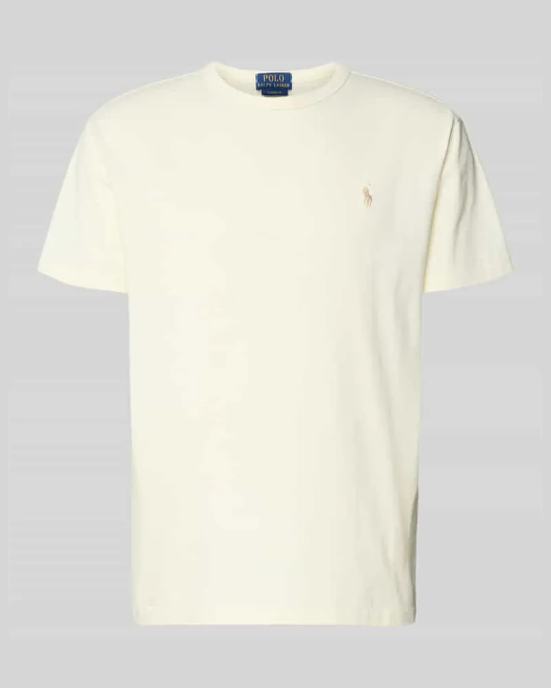 Ralph Lauren Regular Fit T-Shirt aus reiner Baumwolle Offwhite