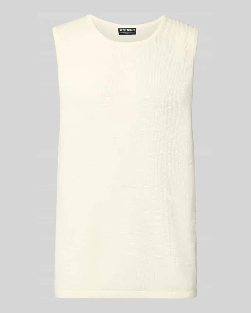 Antony Morato Top mit Rundhalsausschnitt Offwhite