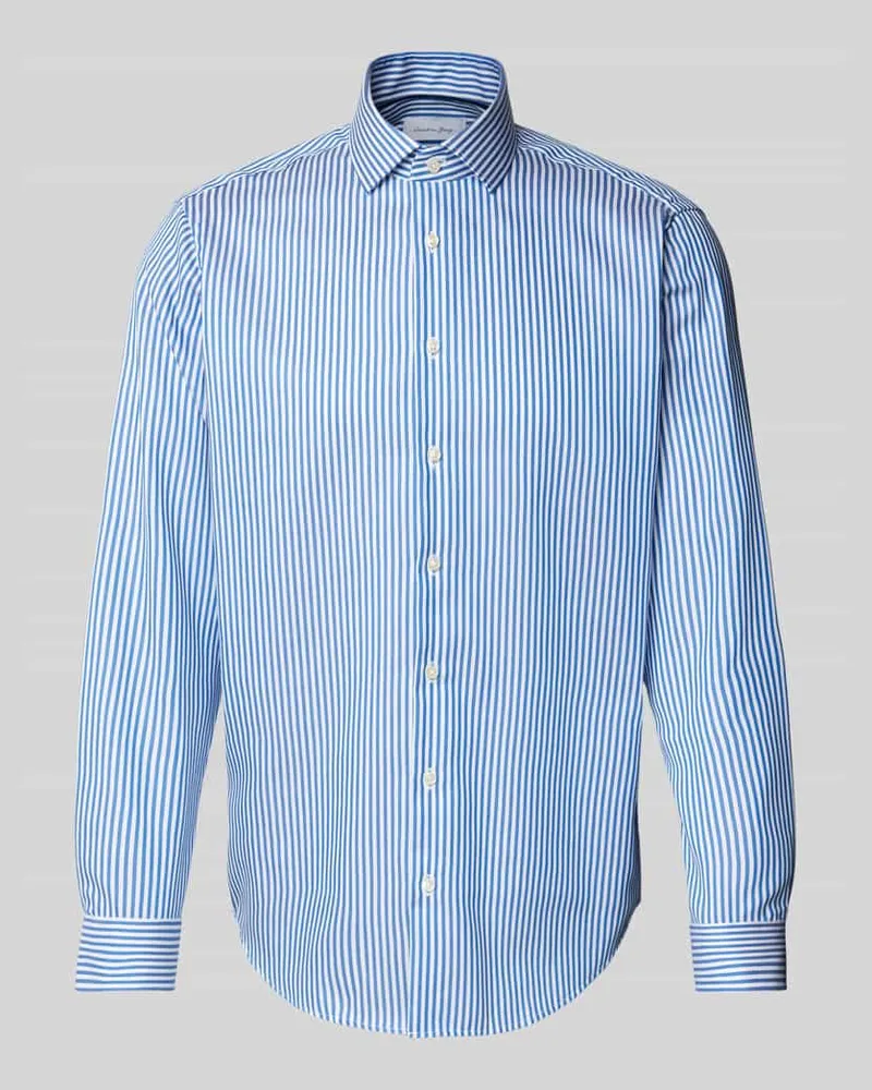 Christian Berg Regular Fit Business-Hemd mit Kentkragen Royal