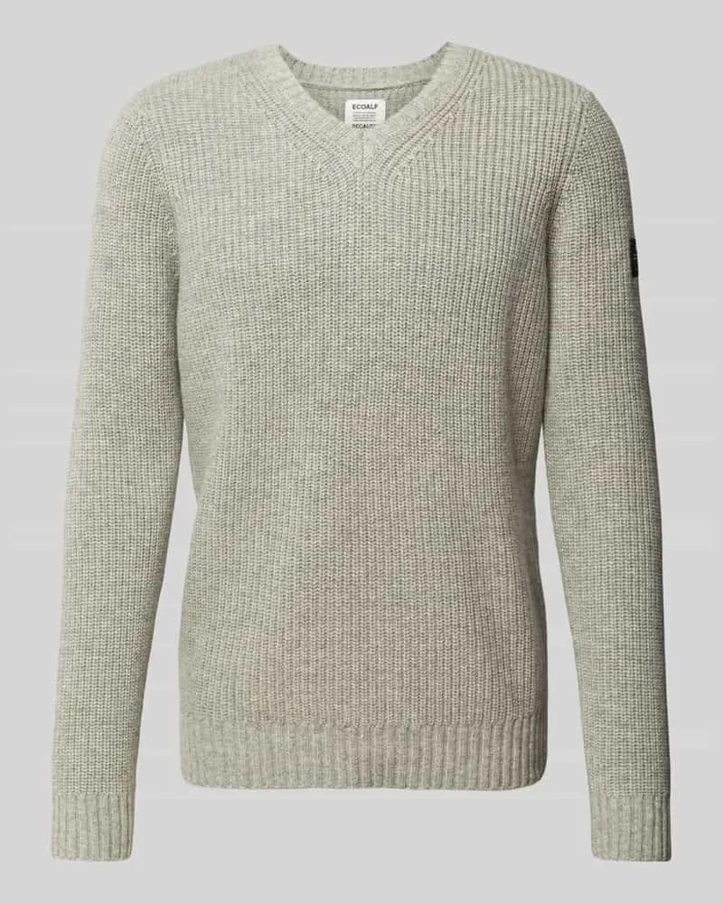 ECOALF Strickpullover mit V-Ausschnitt Modell 'BOJALF Hellgrau