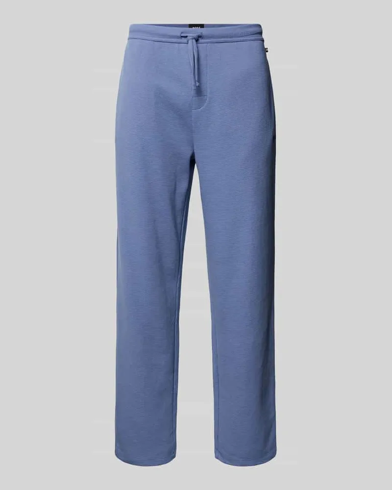 HUGO BOSS Relaxed Fit Sweatpants aus Baumwoll-Mix Jeansblau
