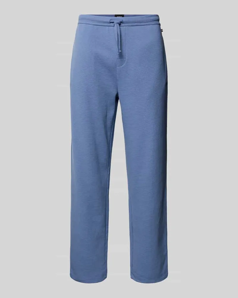 HUGO BOSS Relaxed Fit Sweatpants aus Baumwoll-Mix Jeansblau