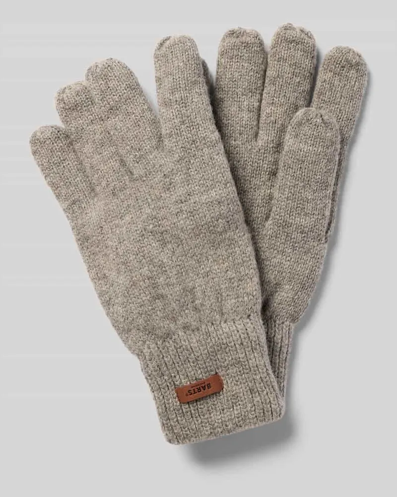 Barts Handschuhe mit Label-Detail Modell 'HAAKON Mittelgrau