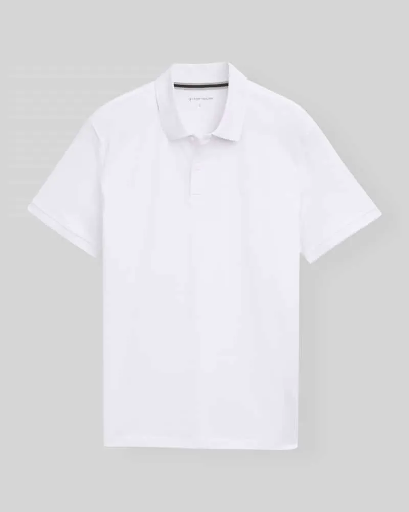 Tom Tailor Regular Fit Poloshirt aus reiner Baumwolle Offwhite