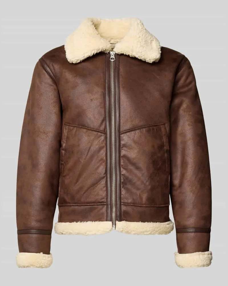 Jack & Jones Regular Fit Jacke in Leder-Optik Modell 'Liverpool 