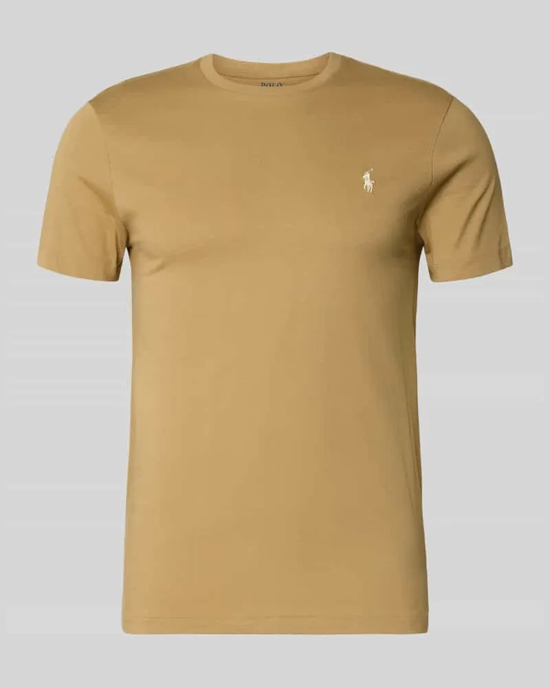 Ralph Lauren Regular Fit T-Shirt aus reiner Baumwolle Camel