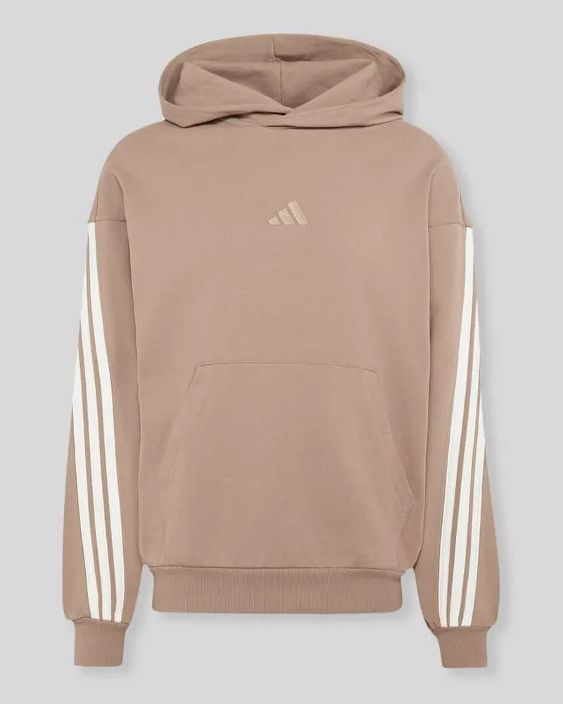 adidas Regular Fit Hoodie aus reiner Baumwolle Beige