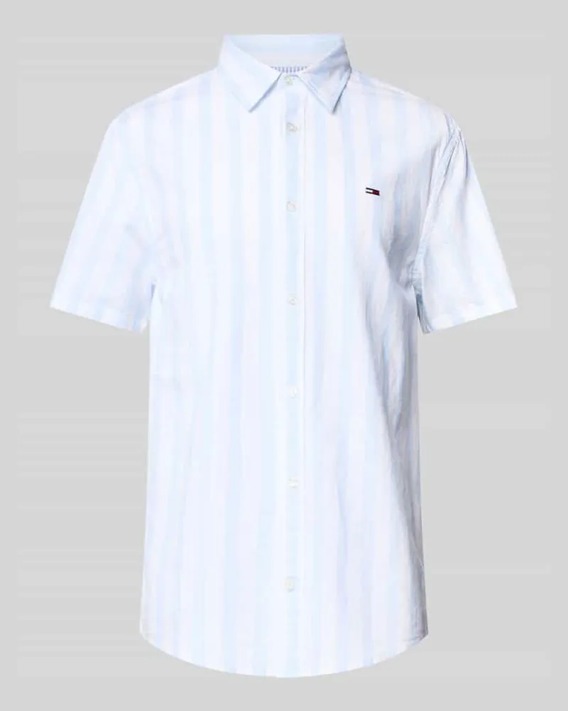 Tommy Hilfiger Regular Fit Freizeithemd aus Baumwoll-Leinen-Mix 