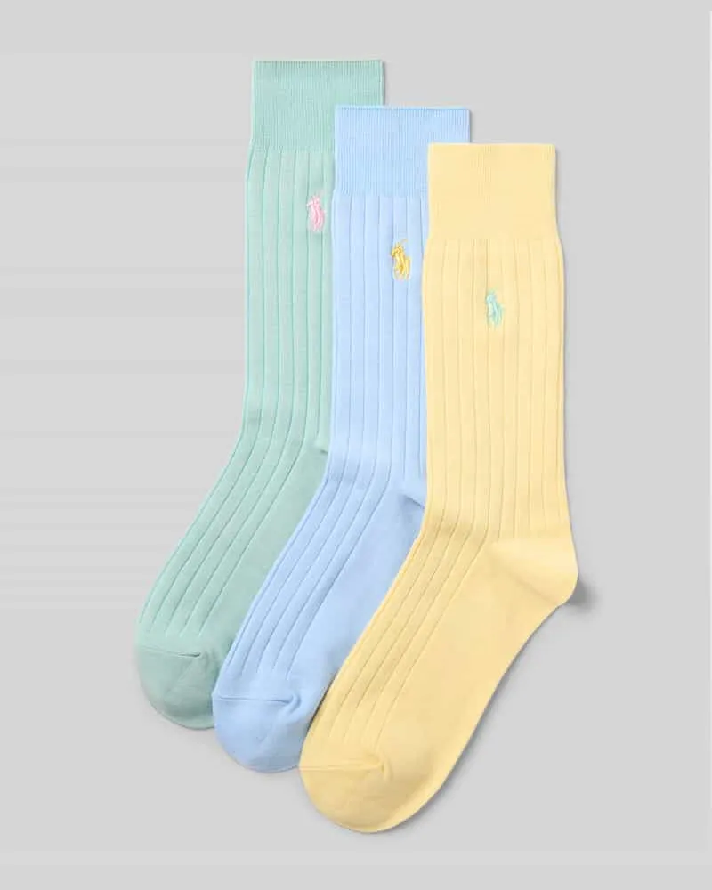 Ralph Lauren Socken aus Baumwoll-Mix im 3er-Pack Gelb