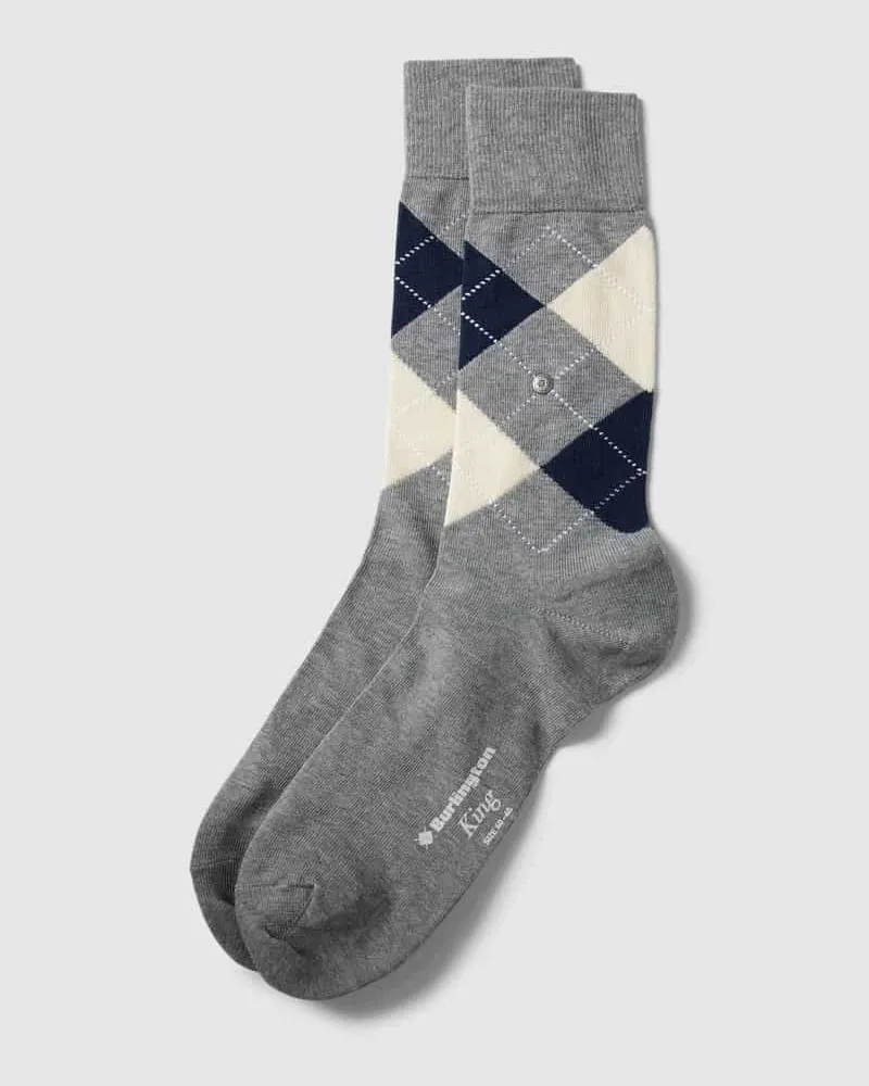 Burlington Socken mit Karomuster Modell 'KING 