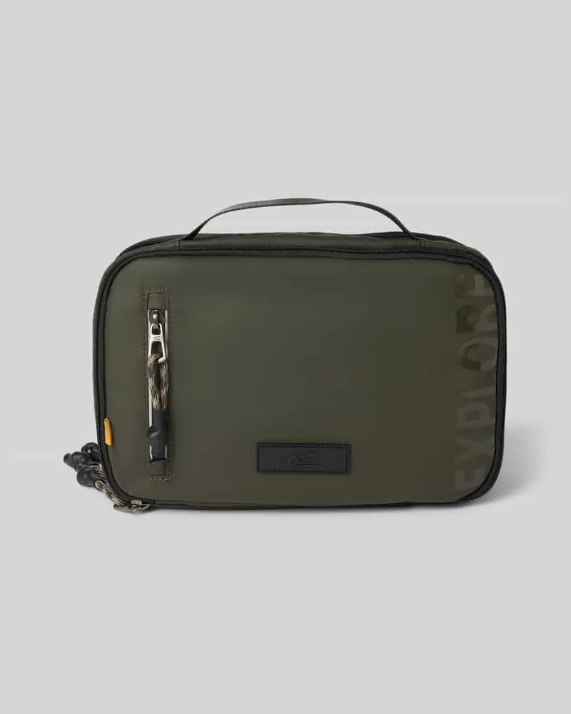 Camel Active Kulturtasche mit Label-Patch Modell 'EXPLORE Khaki