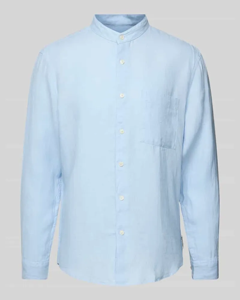 Marc O'Polo Regular Fit Freizeithemd aus reinem Leinen Hellblau