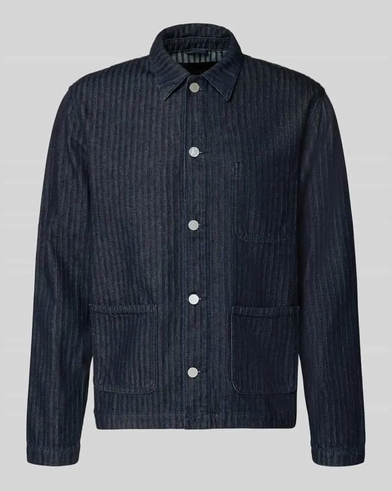 Armedangels Relaxed Fit Jeansjacke aus reiner Bio-Baumwolle Modell 'HERRINGBONE Marine