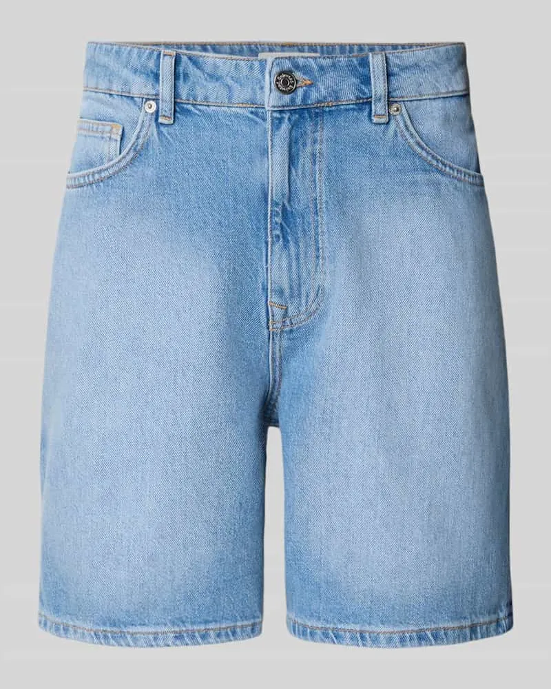 Selected Homme Loose Fit Jeansshorts aus Baumwoll-Lyocell-Mix Modell 'ALEX Hellblau