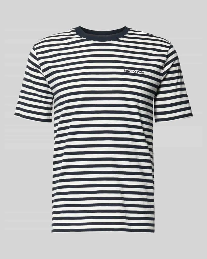 Marc O'Polo Regular Fit T-Shirt aus reiner Baumwolle Marine