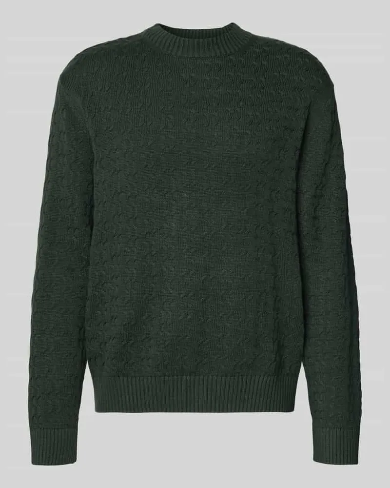 Selected Homme Relaxed Fit Pullover aus reiner Baumwolle Modell 'PHILIP Dunkelgruen