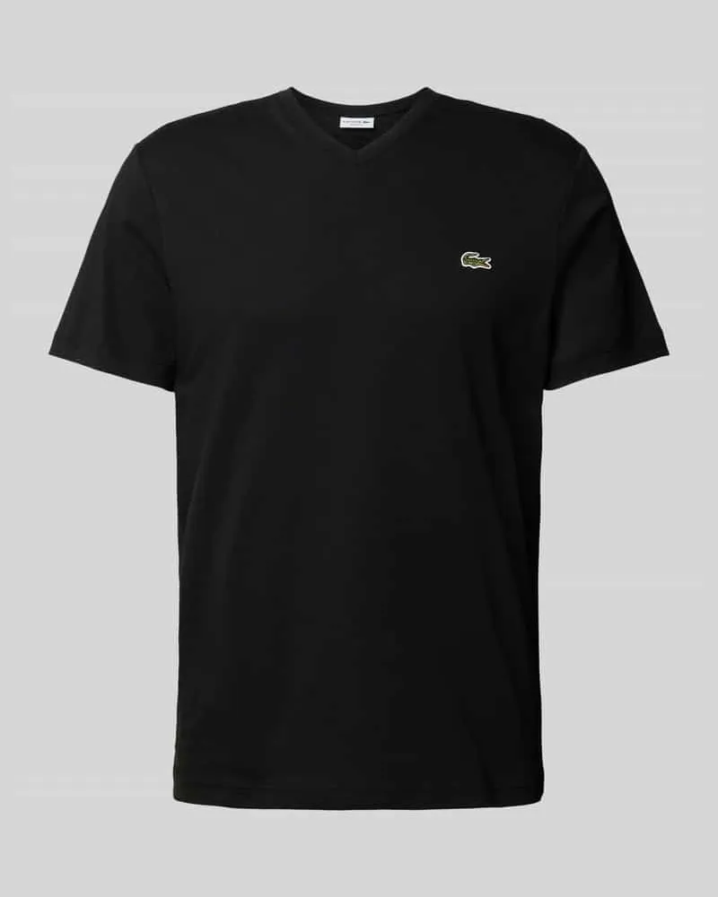 Lacoste T-Shirt mit Label-Stitching Modell 'Basic 