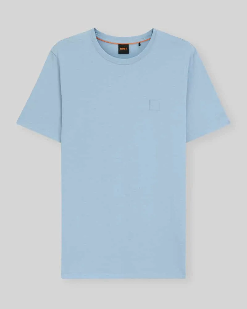 HUGO BOSS Regular Fit T-Shirt aus reiner Baumwolle Modell 'TALES Hellblau