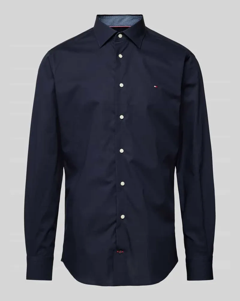 Tommy Hilfiger Regular Fit Business-Hemd mit Label-Stitching Modell 'John Gruen