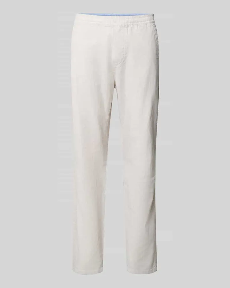 Tom Tailor Gerade Hose aus Leinen-Baumwoll-Mix Beige