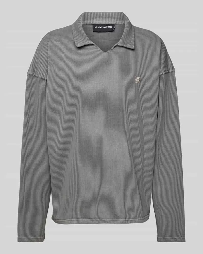 PEGADOR Longsleeve mit V-Ausschnitt Taupe