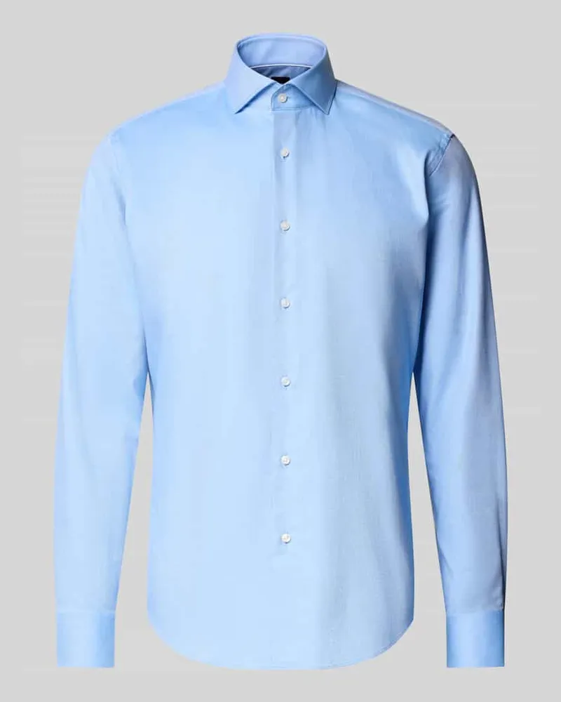 HUGO BOSS Regular Fit Businesshemd mit Haifischkragen Bleu