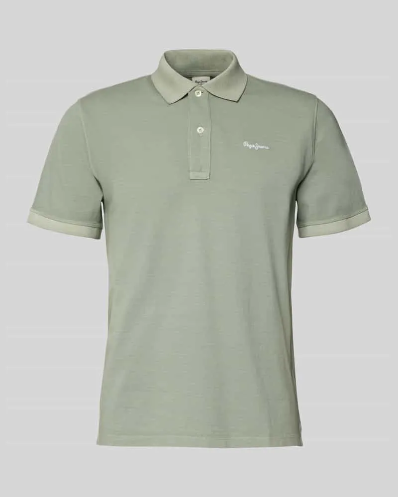 Pepe Jeans Regular Fit Poloshirt aus reiner Baumwolle Modell 'OSCAR Oliv