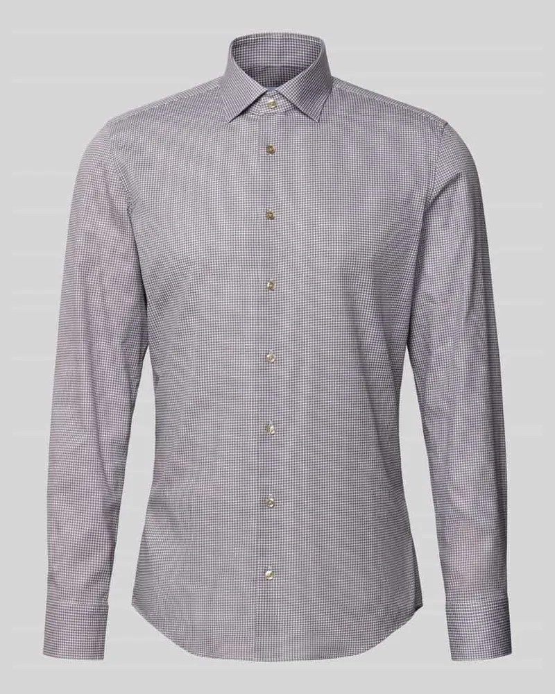 Seidensticker Slim Fit Business Hemd aus Baumwolle mit Kentkragen Sand