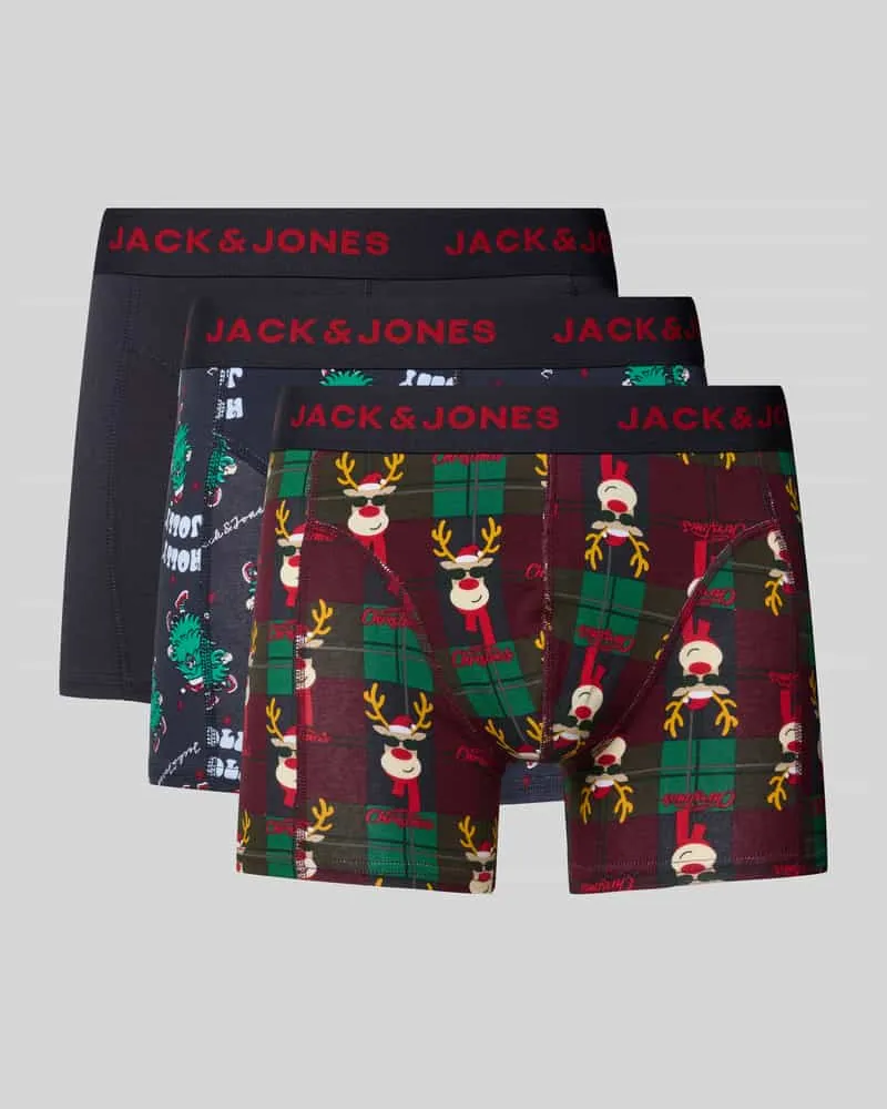 Jack & Jones Trunks mit elastischem Bund im 3er-Pack Marine