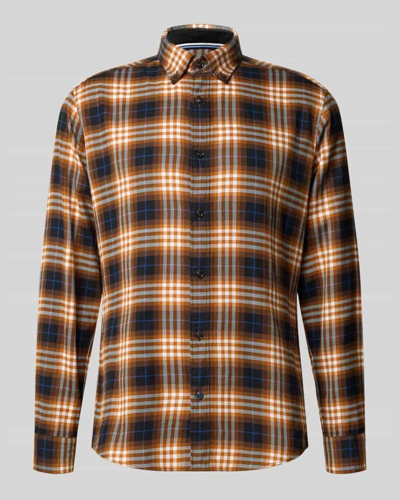Olymp Casual Fit Freizeithemd mit Button-Down-Kragen 