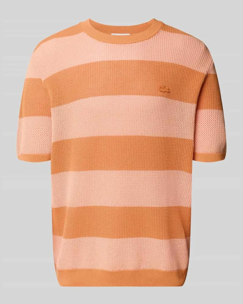 Lacoste Regular Fit T-Shirt aus reiner Baumwolle Lachs