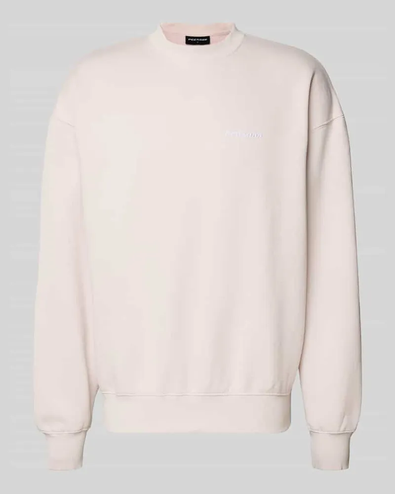 PEGADOR Oversized Sweatshirt mit Label-Stitching Flieder