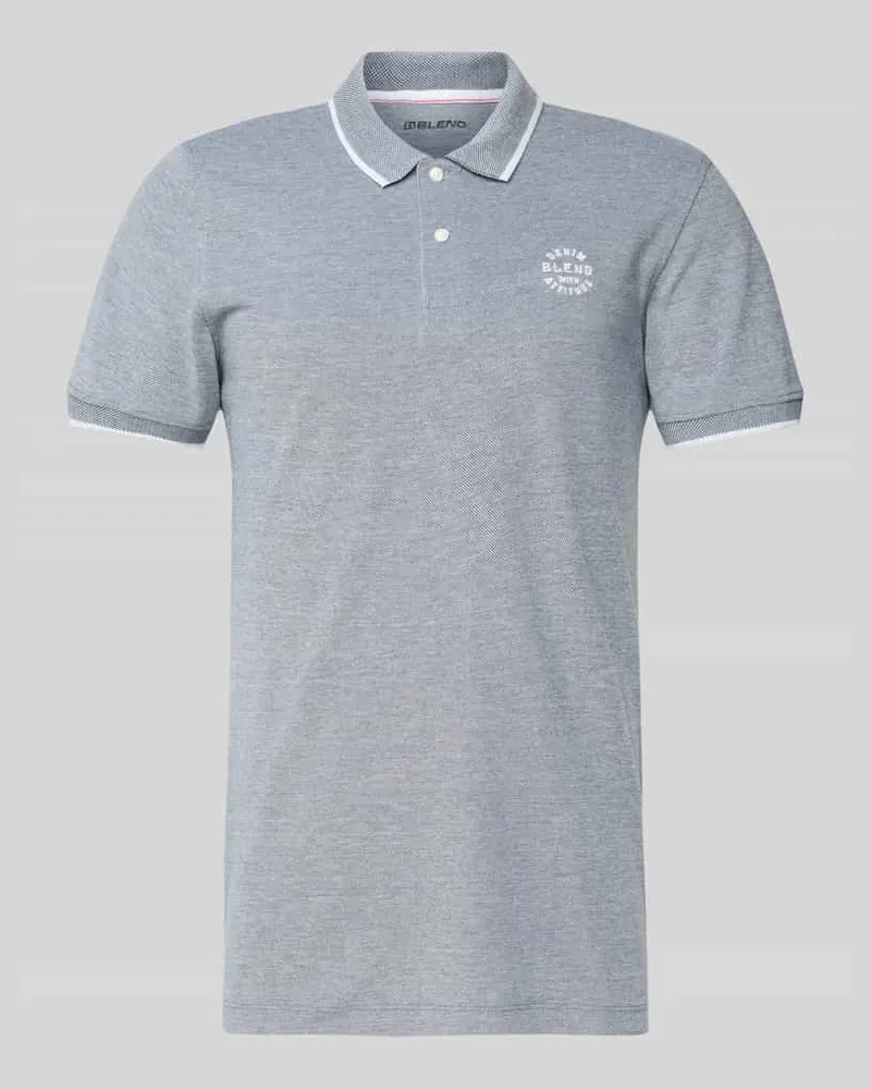 Blend Regular Fit Poloshirt mit gerippten Abschlüssen Modell 'NATE 
