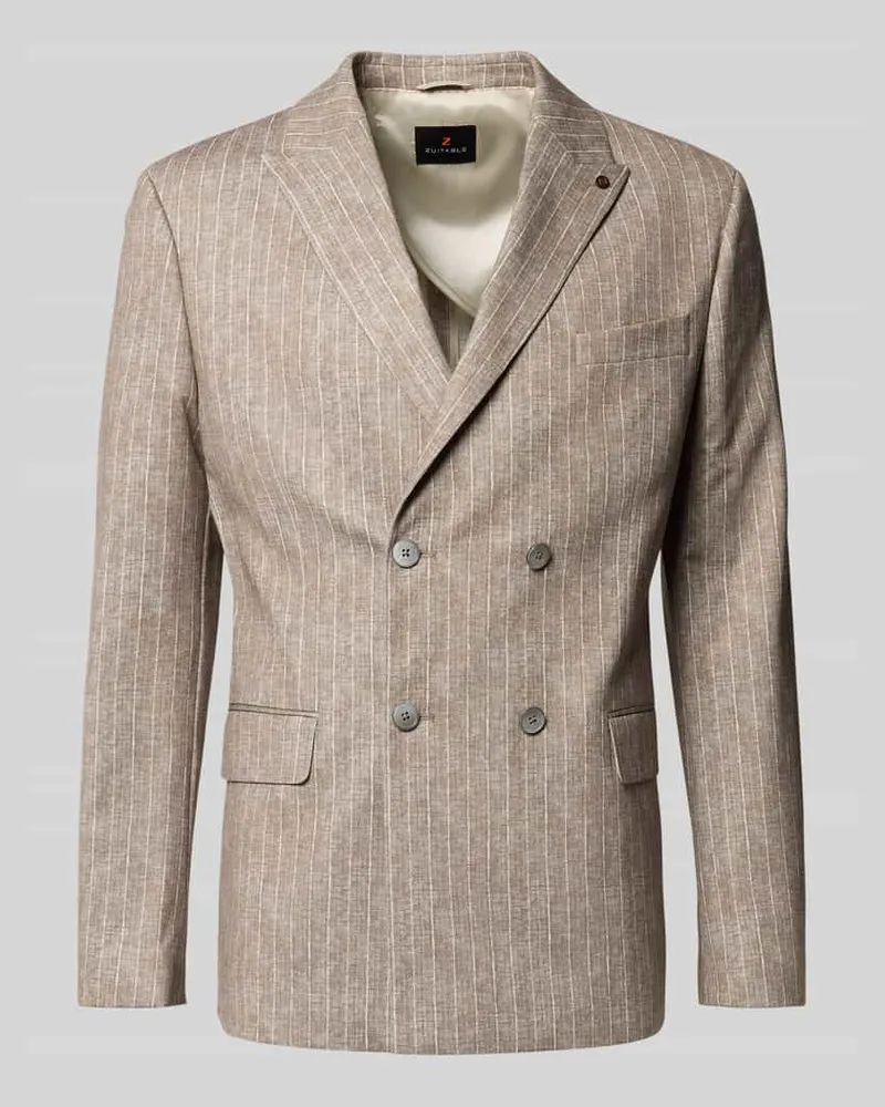 Zuitable Sakko mit Pattentaschen Modell 'Hugo Hellbraun