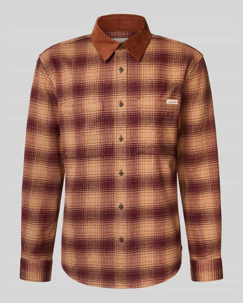 Calvin Klein Slim Fit Hemdjacke mit Brusttaschen 