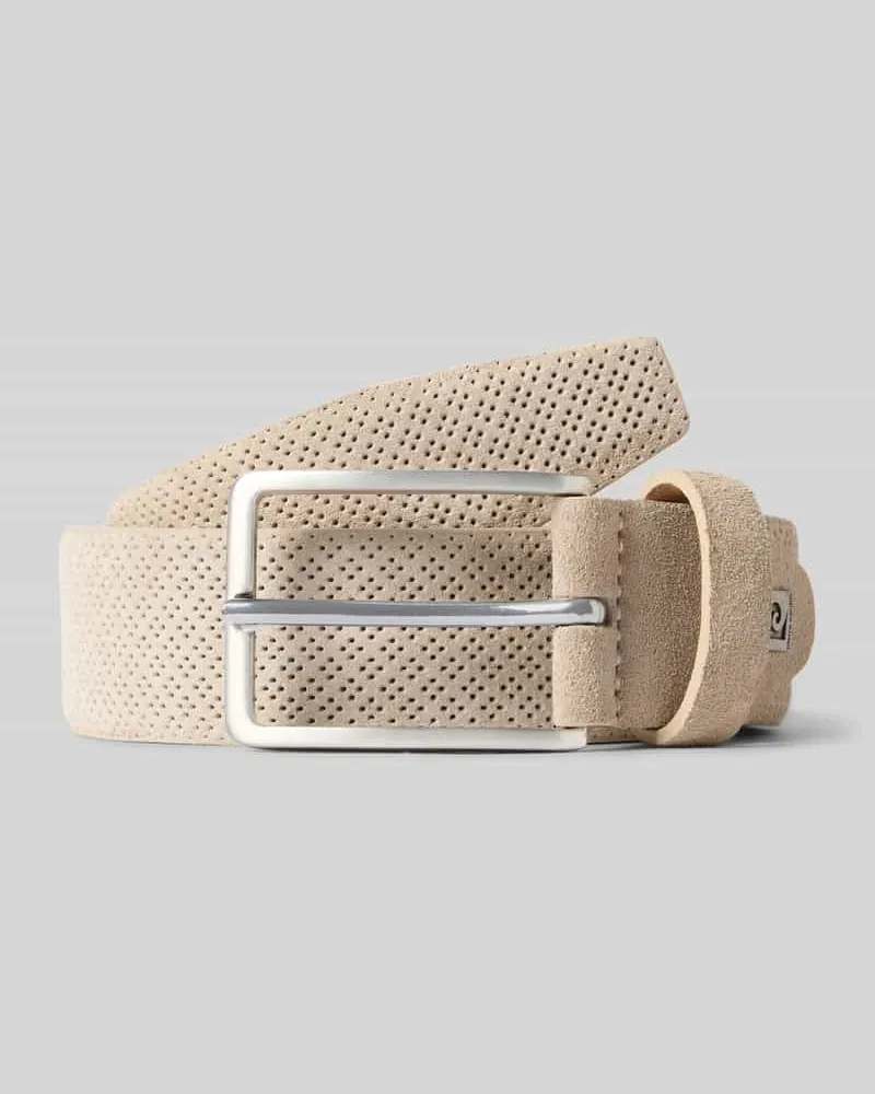 Pierre Cardin Gürtel aus echtem Leder in Suede-Optik Sand