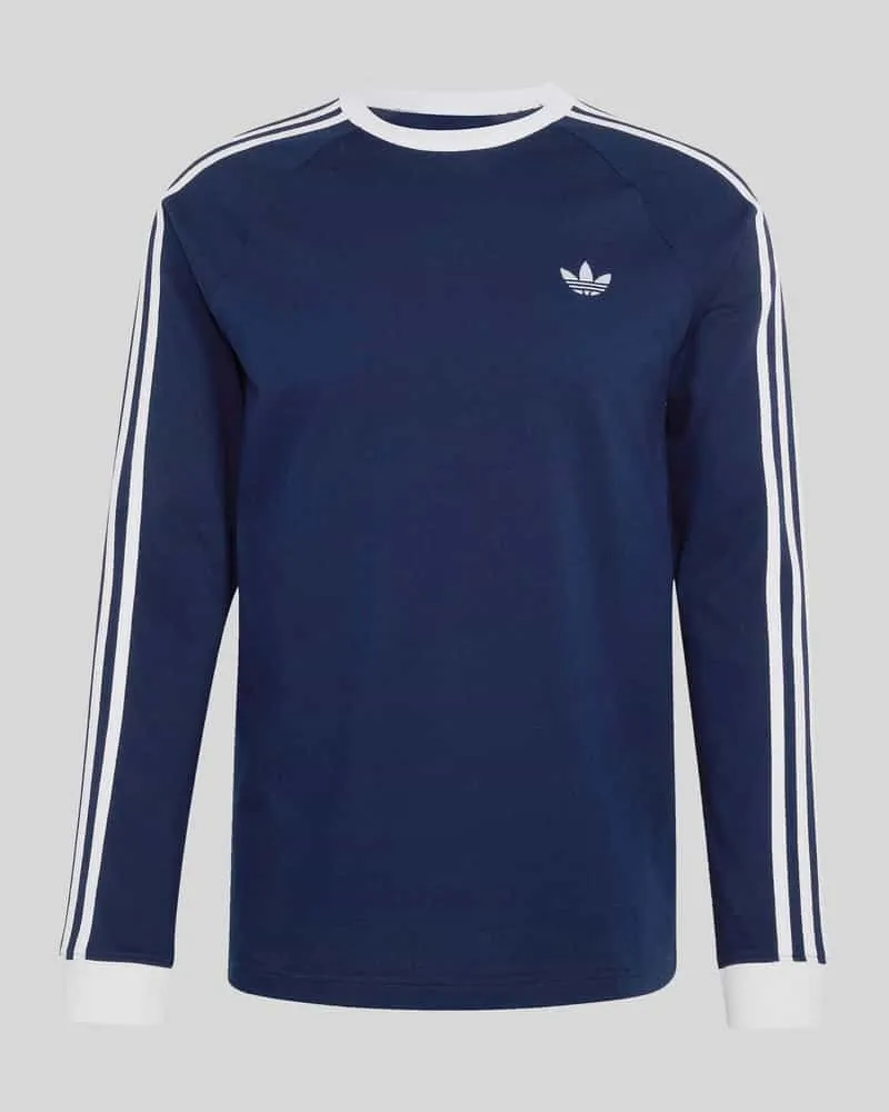 adidas Regular Fit Langarmshirt aus reiner Baumwolle Marine