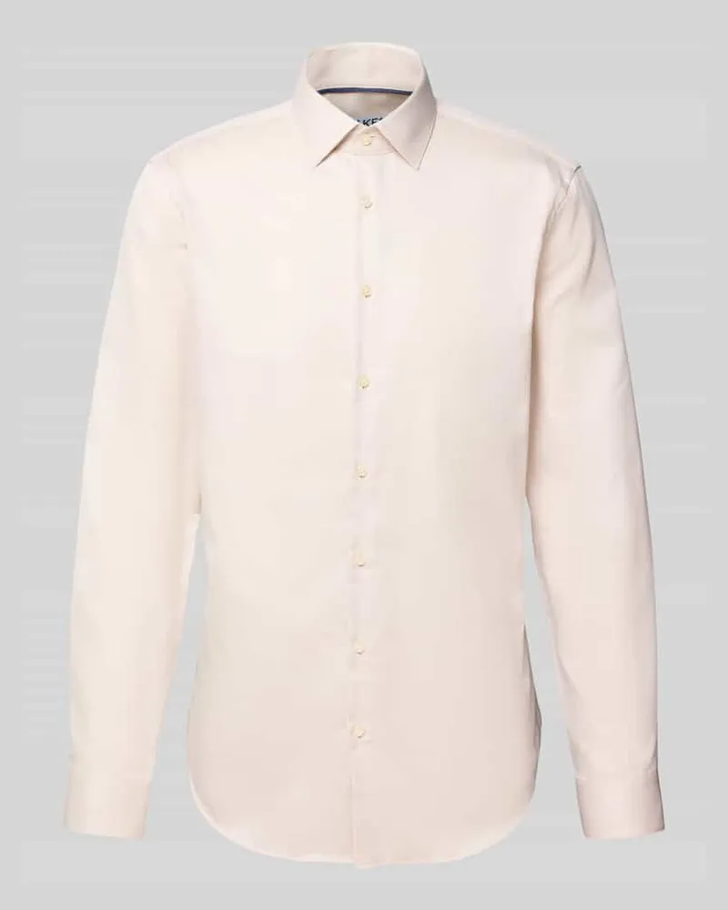 JAKE*S Slim Fit Business-Hemd mit Knopfleiste 