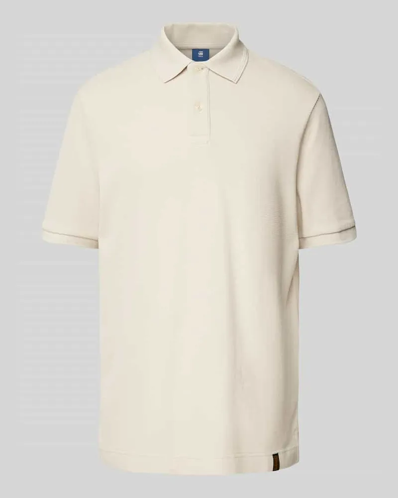 G-STAR RAW Poloshirt aus Viskose mit Label-Detail Offwhite