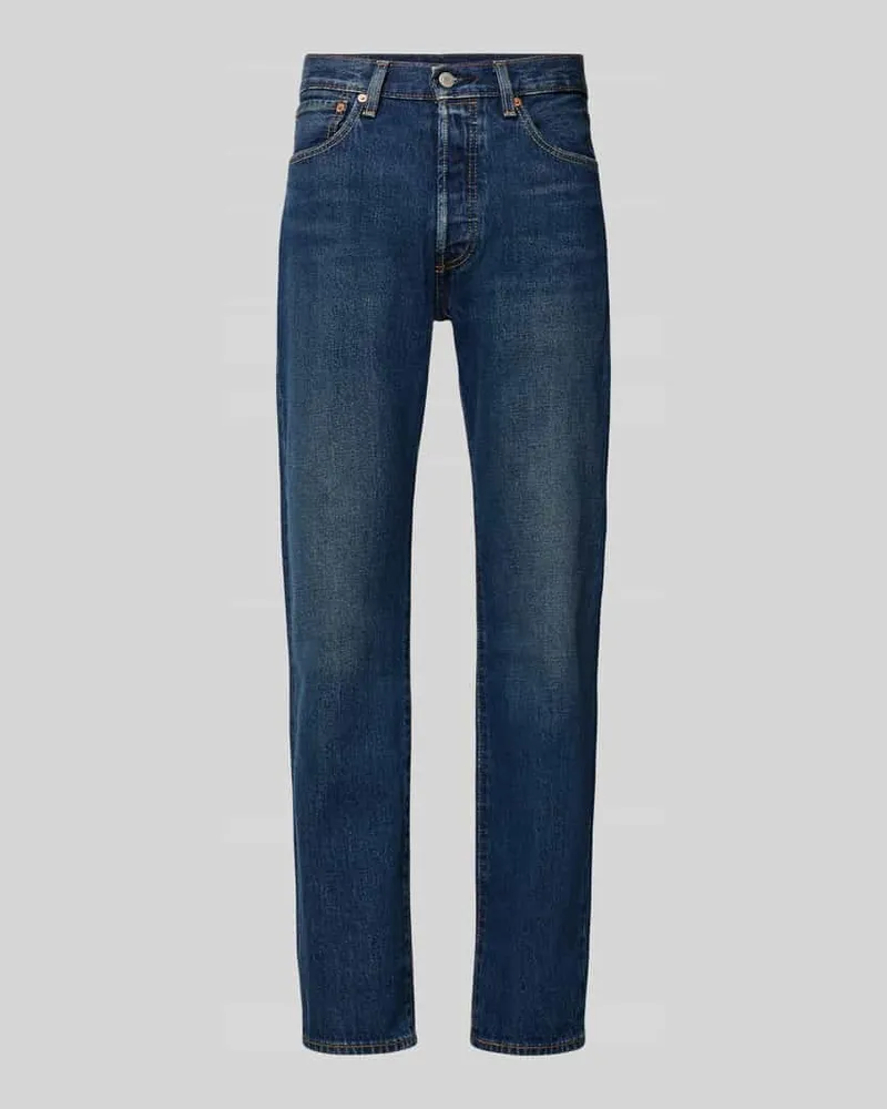 Levi's Tapered Fit Jeans aus Baumwoll-Lyocell-Mix Modell '502® TAPER Metallic