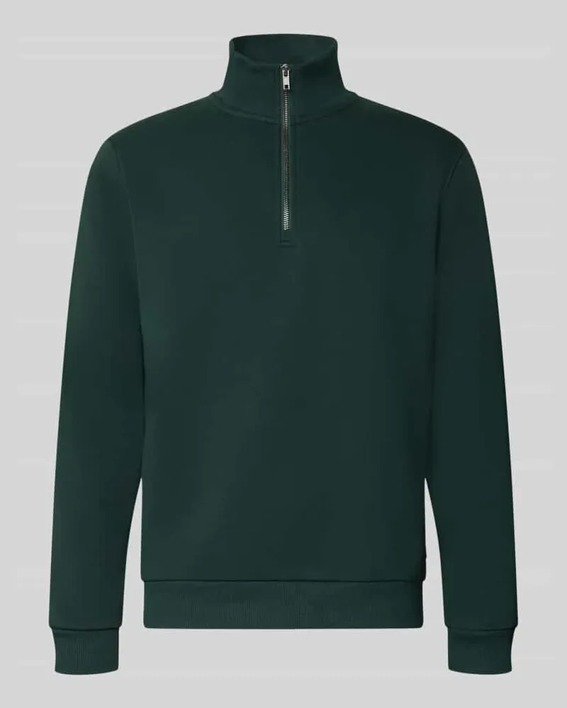 Jack & Jones Regular Fit Sweatshirt mit Baumwoll-Anteil Modell 'Bradley Dunkelgruen