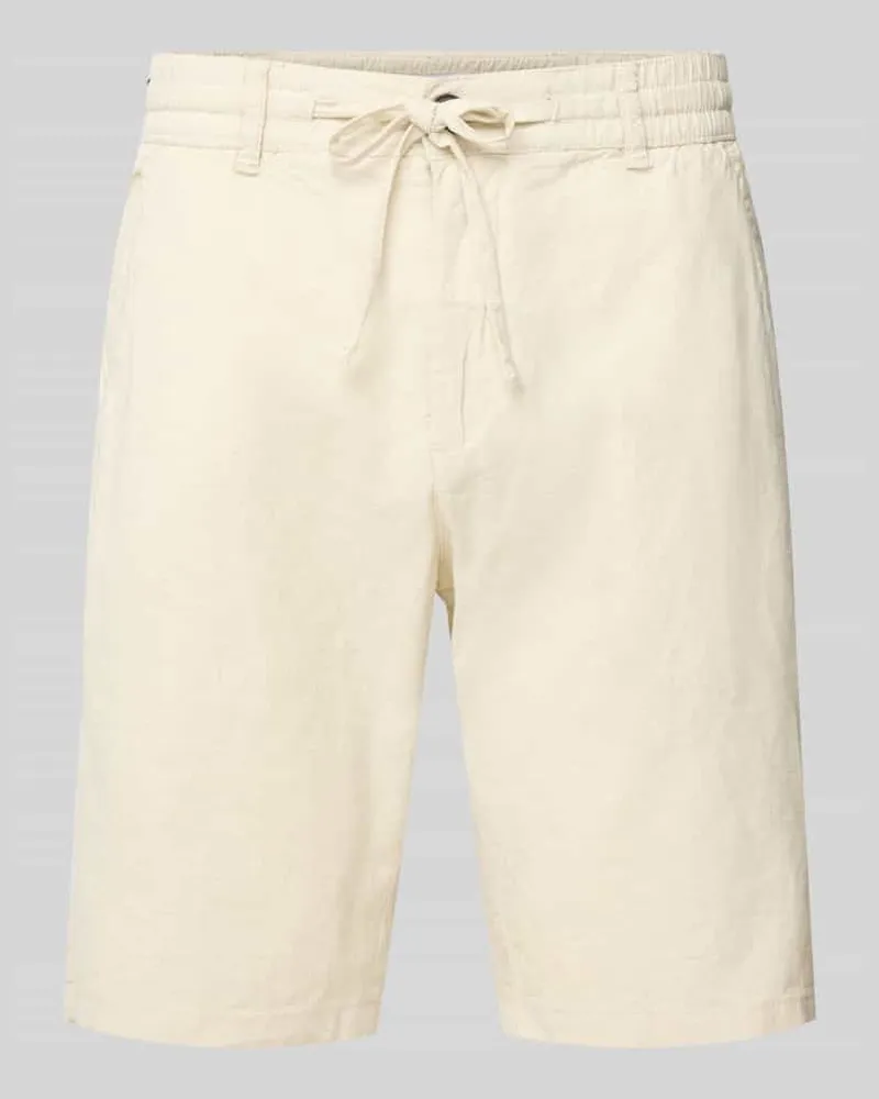 Lindbergh Regular Fit Bermudas aus Leinen-Baumwoll-Mix 