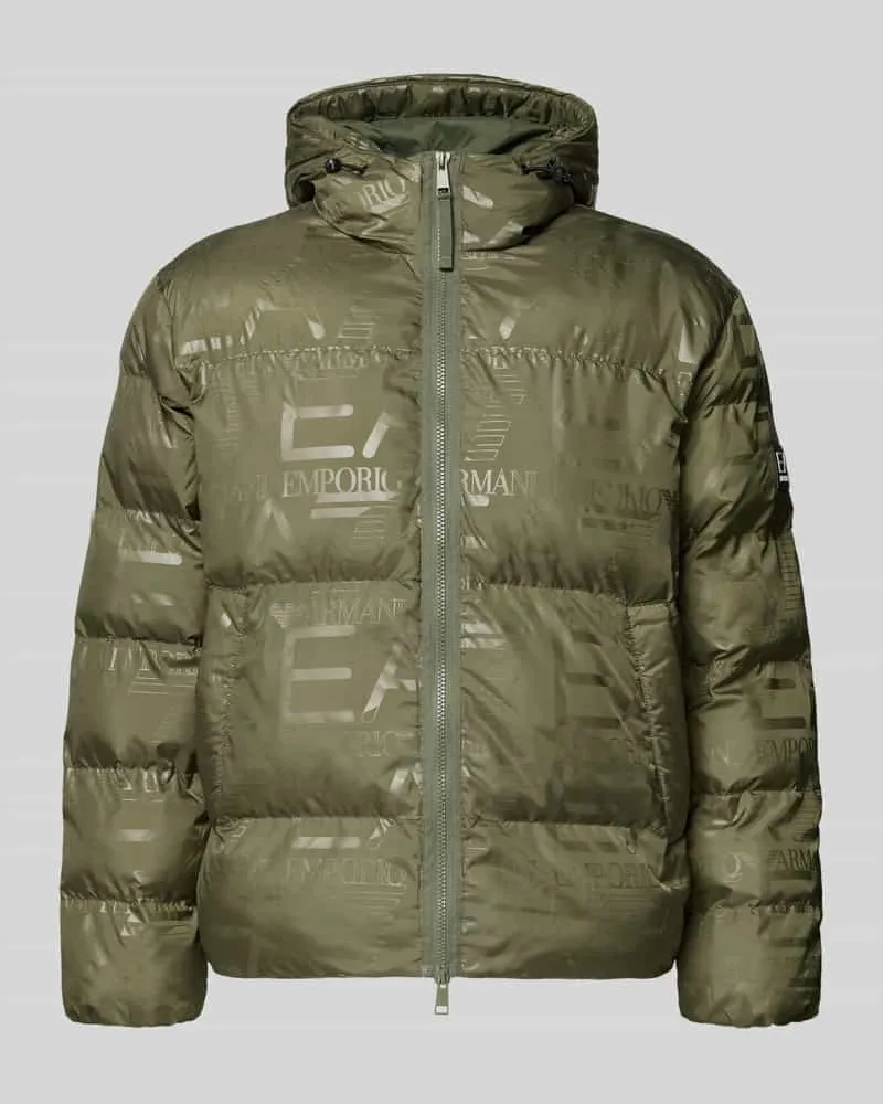 EA7 Regular Fit Steppjacke mit Allover-Logo-Print Modell 'MOUNTAIN 