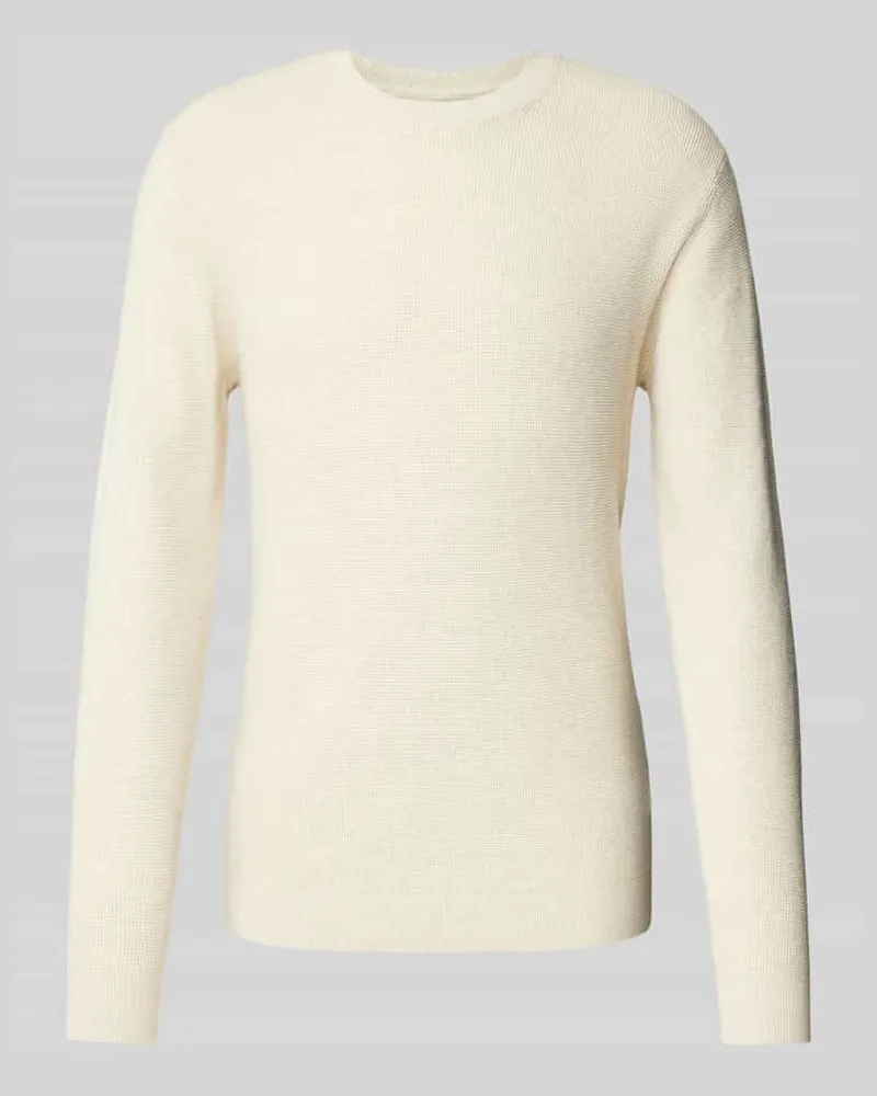 Matinique Strickpullover mit Rundhalsausschnitt Modell 'lagoon Beige