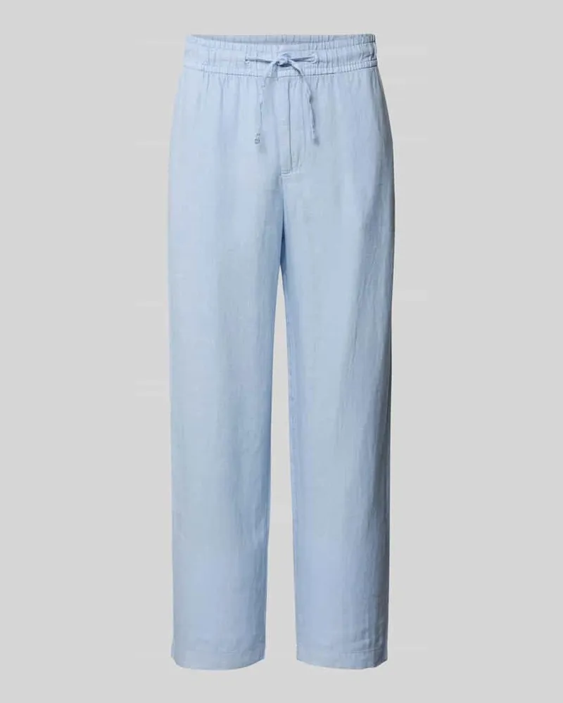 McNeal Leinenhose mit elastischem Bund Eisblau