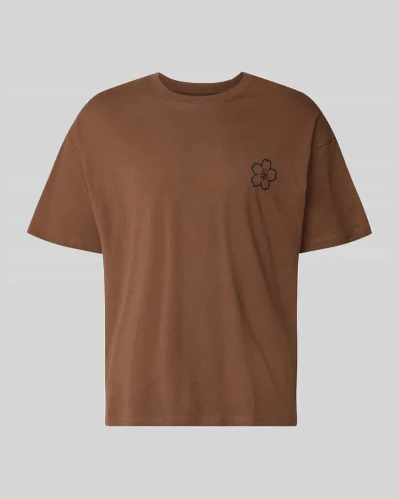 Jack & Jones Relaxed Fit T-Shirt aus reiner Baumwolle Modell "DYLAN Schoko