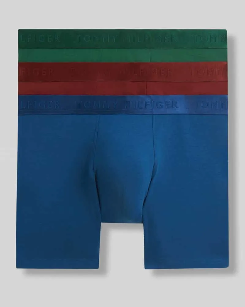 Tommy Hilfiger Pants aus Modal-Baumwoll-Mix im 3er-Pack Dunkelrot
