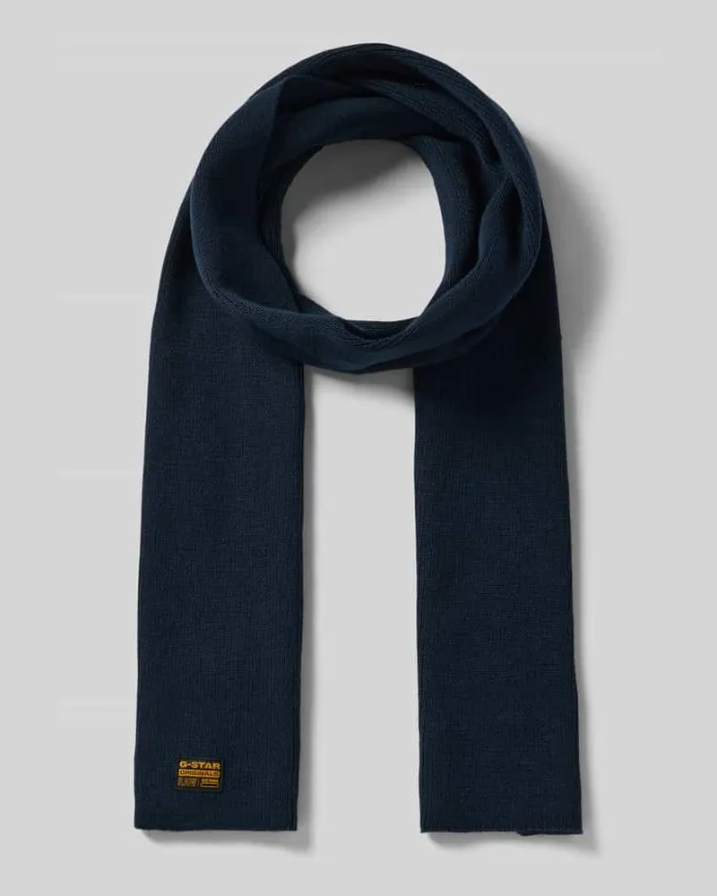 G-STAR RAW Schal mit Label-Detail Rauchblau